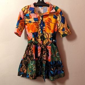 Desigual Shirt Dress (floral patchwork print by Christian Lacroix), Size M